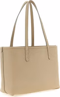 Beige Calfskin Tote Bag 2