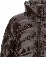 Brown Polyamide Full-Length Jacket 3