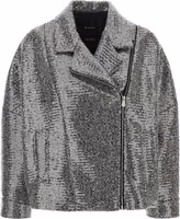 Silver Polyester Bomber 1