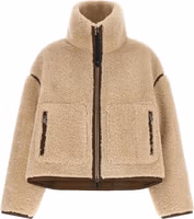 Beige Polyester Full-Length Jacket 1