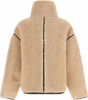 Beige Polyester Full-Length Jacket 2