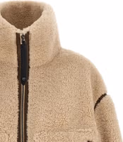 Beige Polyester Full-Length Jacket 3