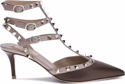 Brown Calf Leather Bos Taurus Mid Heel Pumps