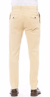 Beige Cotton Men Pants 3