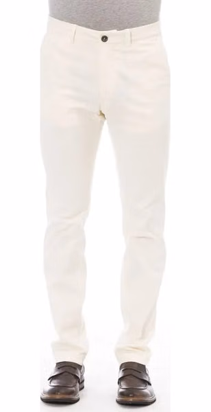Beige Cotton Men Pant