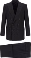 Black Wool Two-Piece Suit 1