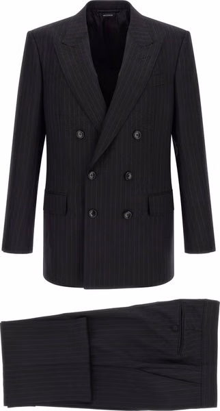 Black Wool Two-Piece Suit