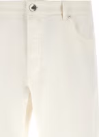 White Cotton Cropped Jeans 3
