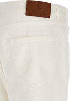 White Cotton Cropped Jeans 4