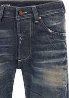 Blue Cotton Straight-Leg Jeans 3