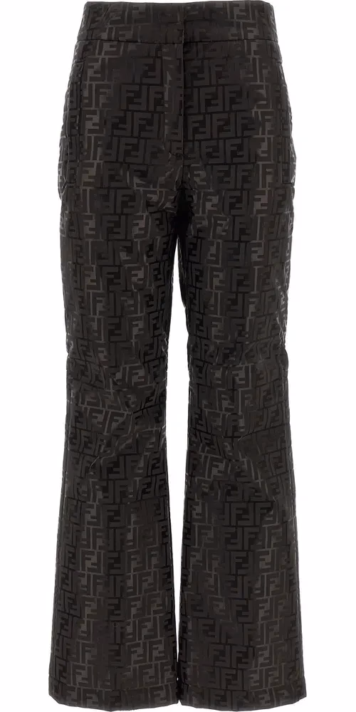 Brown Cotton Athletic Pants