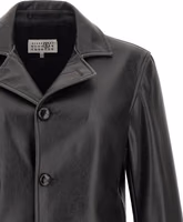 Black Polyester Leather Jacket 3