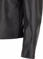 Black Polyester Leather Jacket 4