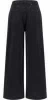 Black Cotton Flared Jeans 2