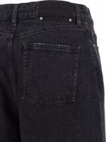 Black Cotton Flared Jeans 4