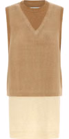 Beige Virgin Wool Sleeveless Jacket 1