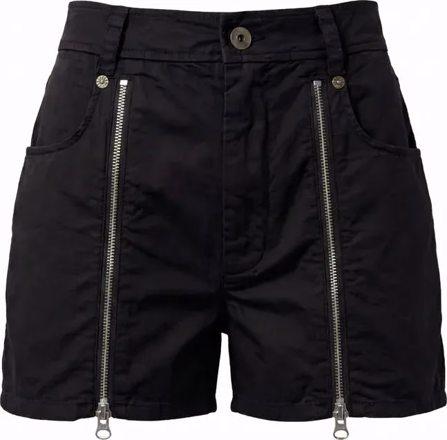 Black Cotton Women Shorts