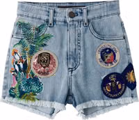 Blue Cotton Women's Short 1