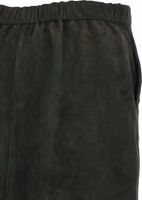 Bicolor Lamb Leather Midi Skirt 4