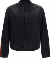 Black Cotton Biker Jacket 1