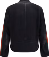 Black Cotton Biker Jacket 2