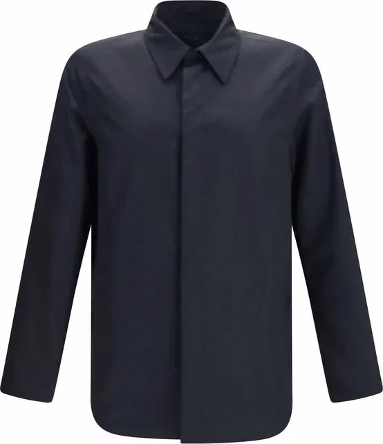 Black Polyamide Full-Length Jacket