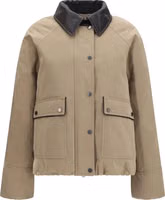Beige Cotton Full-Length Jacket 1