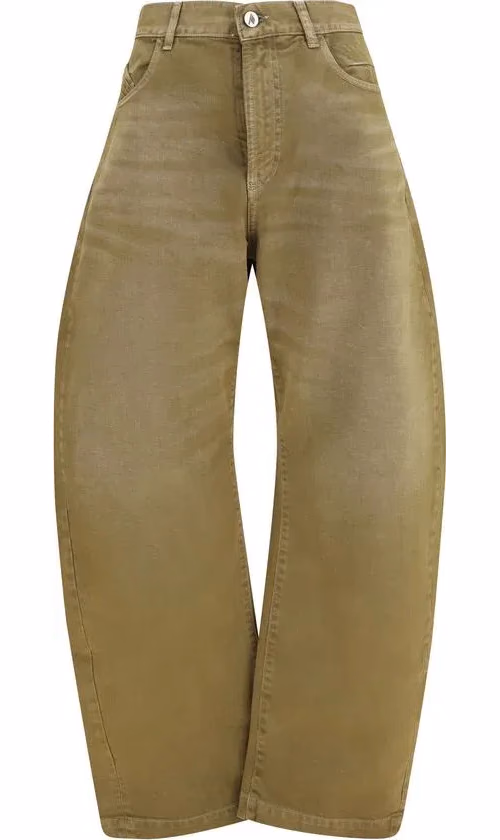 Brown Cotton Jeans Denim