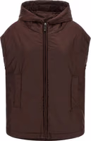 Bordeaux Polyester Sleeveless Jacket 1