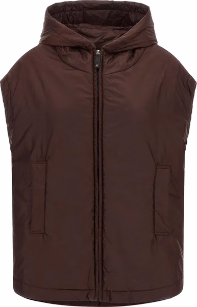 Bordeaux Polyester Sleeveless Jacket