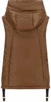 Brown Polyester Sleeveless Jacket 2