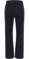 Black Cotton Flared Jeans 2