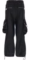 Black Cotton Cargo Pants 2