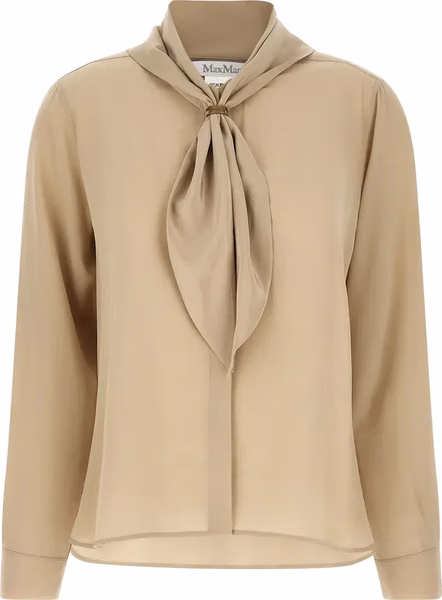 Beige Silk Blouse