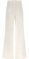 White Cotton Flared Pants 2