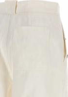 White Cotton Flared Pants 4