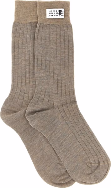 Beige Wool Socks