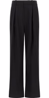 Black Polyester Casual Pants 1