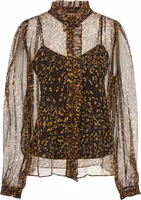 Brown Polyester Blouse 1