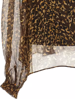 Brown Polyester Blouse 4