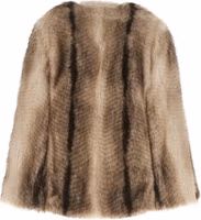 Brown Polyester Full-Length Jacket 2
