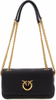 Black Lamb Leather Shoulder Bag 1