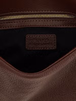Brown Lamb Leather Shoulder Bag 4