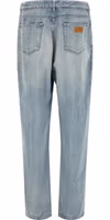 Blue Cotton Straight-Leg Jeans 2