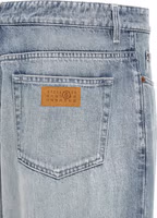 Blue Cotton Straight-Leg Jeans 4