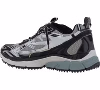 Gray Polyurethane Athletic Sneakers 3
