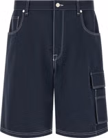 Blue Cotton Bermuda Shorts 1