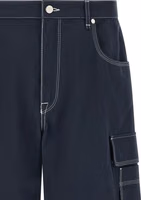 Blue Cotton Bermuda Shorts 3