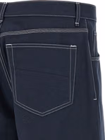 Blue Cotton Bermuda Shorts 4