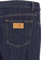 Blue Cotton Straight-Leg Jeans 4